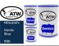 Preview: Mitsubishi, Nordic Blue, B96: 500ml Lackdose + 500ml Klarlack + 250ml Härter - Set, von ATW Autoteile West.